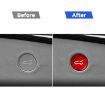 Carbon Fiber Trunk Button Sticker for Tesla Model 3/Y 2019-2024 (Red) - 5