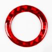 Tesla Model 3 2023 Carbon Fiber Trunk Button Frame Sticker Red - 2