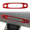 Tesla Model 3/Y Carbon Fiber Front Light Panel Sticker Red 2017-2024 - 1