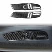 Tesla Model 3 2023 Carbon Fiber Seat Panel Stickers 7pcs Set RHD Black - 1
