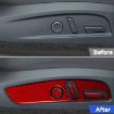 Tesla Model 3 2023 Carbon Fiber Seat Panel Stickers 7pcs Set Red RHD - 5
