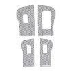 Tesla Model 3/Y Carbon Fiber Window Panel Stickers 6pcs Set Silver RHD - 1