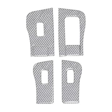 Tesla Model 3/Y Carbon Fiber Window Panel Stickers 6pcs Set Silver RHD - 1