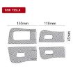 Tesla Model 3/Y Carbon Fiber Window Panel Stickers 6pcs Set Silver RHD - 2