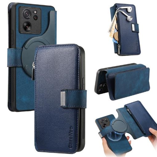 Xiaomi 13T/13T Pro 5G Case Neo MagSafe RFID Wallet Leather Blue - 1