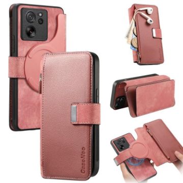 Xiaomi 13T/13T Pro 5G Case Neo MagSafe RFID Wallet Leather Pink - 1