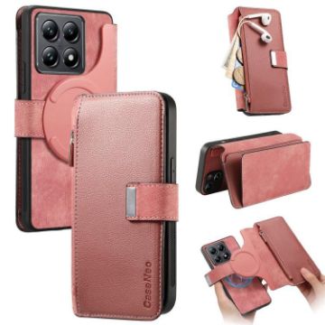 Xiaomi 14T Case: MagSafe RFID Anti-theft Wallet Leather (Pink) - 1