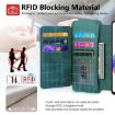 Redmi 13C 4G/Poco M6 Case - MagSafe RFID Zipper Wallet Leather (Green) - 9
