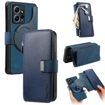 Redmi Note 12 4G Case: MagSafe RFID Wallet Leather (Blue) - 1