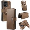 Redmi Note 13 Pro 4G Case - MagSafe RFID Zipper Wallet Leather (Brown) - 1