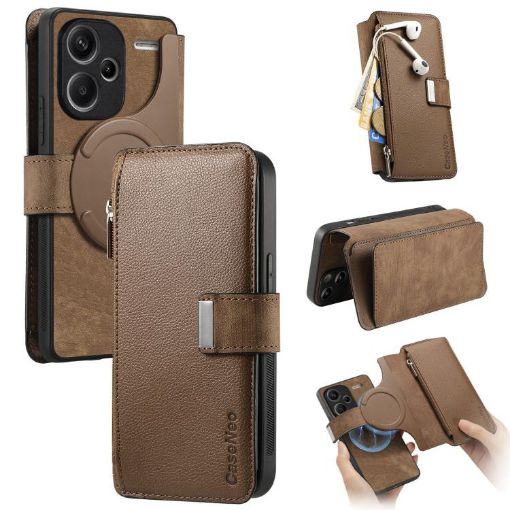 Redmi Note 13 Pro+ Case Neo MagSafe RFID Wallet Leather (Brown) - 1