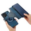 Redmi Note 13 Pro+ Case: MagSafe RFID Zipper Wallet Leather (Blue) - 6
