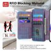 Redmi Note 13 Pro+ Case: MagSafe RFID Zipper Wallet Leather (Purple) - 9