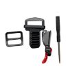 Universal Motorcycle Helmet Quick Release Double D-buckle Clip (Black) - 3