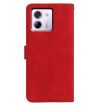 Xiaomi Poco M7 Pro 5G Red Leather Case - Moonlit Butterfly Dance Pattern - 3