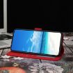 Xiaomi Poco M7 Pro 5G Red Leather Case - Moonlit Butterfly Dance Pattern - 5