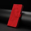 Xiaomi Poco M7 Pro 5G Red Leather Case - Moonlit Butterfly Dance Pattern - 6
