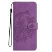 Redmi A5 4G Purple Leather Case - Moonlit Butterfly Dance Pattern - 2