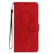 Redmi A5 4G EU Leather Phone Case - Moonlit Butterfly Dance (Red) - 2