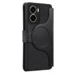 Realme 14 Case: MagSafe RFID Zipper Wallet Retro Leather (Black) - 3