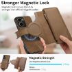 Realme 14 CaseNeo MagSafe RFID Wallet Leather Phone Case Brown - 7