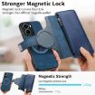 Realme 14 CaseNeo MagSafe RFID Zipper Wallet Leather Case - Blue - 7