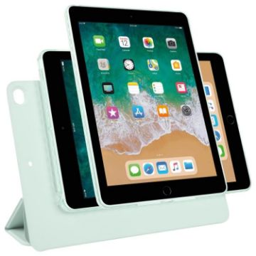 iPad 9.7 2018/2017/Air 2/1 Baby Green Magnetic Leather Case - 1