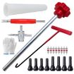 23pcs Car Tire Repair & Valve Installation Tool Set - Red - 1