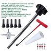 30pcs Car Tire Repair & Valve Installation Tool Set - Red - 3
