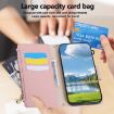 OPPO A55/A54 4G/5G Pink Leather Wallet Phone Case with Strap - 8