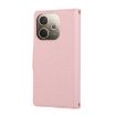 OPPO A5 Pro 5G Pink Leather Wallet Phone Case with Crossbody Strap - 3