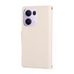 OPPO Reno13 Pro Leather Wallet Phone Case with Crossbody Strap - White - 3