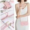 OPPO A3x/A3 5G/4G Pink Leather Wallet Phone Case with Crossbody Strap - 6