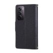 OPPO Reno12 Pro Leather Wallet Phone Case with Crossbody Strap - Black - 3