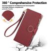 OPPO F21 Pro 5G Red Leather Wallet Case with Crossbody Strap - 4