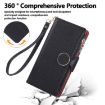 OPPO Reno12 F Leather Wallet Phone Case with Crossbody Strap - Black - 4