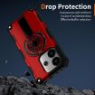Redmi Note 14 4G Shockproof Kickstand MagSafe Case Red 163.25mm - 4