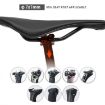 TOSEEK TS101 Black Leather Saddle for Road & Mountain Bikes - 6