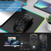 HXSJ T26 Dual Modes 2.4G BT5.1 Rechargeable Wireless Mouse Black - 3