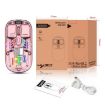 HXSJ T200 Pink Transparent RGB Wireless Mouse - Dual Modes 2.4G BT5.0 - 8