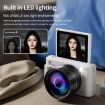 V5 64MP Retro Digital Camera 4K, 180 Flip Screen, Small Lens Black - 7