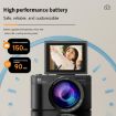 V5 64MP Retro Digital Camera 4K, 180 Flip Screen, Small Lens Black - 8