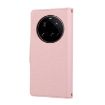 Xiaomi 15 Ultra Pink Leather Wallet Phone Case with Crossbody Strap - 3