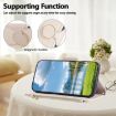 Redmi K80/Poco F7 Pro Leather Wallet Phone Case with Strap - White - 5