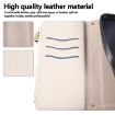 Redmi K80/Poco F7 Pro Leather Wallet Phone Case with Strap - White - 9