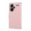 Redmi Note 13 Pro+ Pink Leather Wallet Case with Crossbody Strap - 3