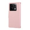 Redmi Note 13 Pro 5G Pink Leather Wallet Case with Crossbody Strap - 3