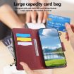 Redmi Note 14 5G Leather Wallet Case with Crossbody Strap - Black - 8
