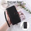 Redmi Note 14 Pro 5G Leather Wallet Case with Crossbody Strap - Black - 7