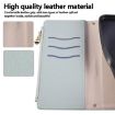 Redmi Note 13 4G Sky Blue Leather Wallet Case with Crossbody Strap - 9